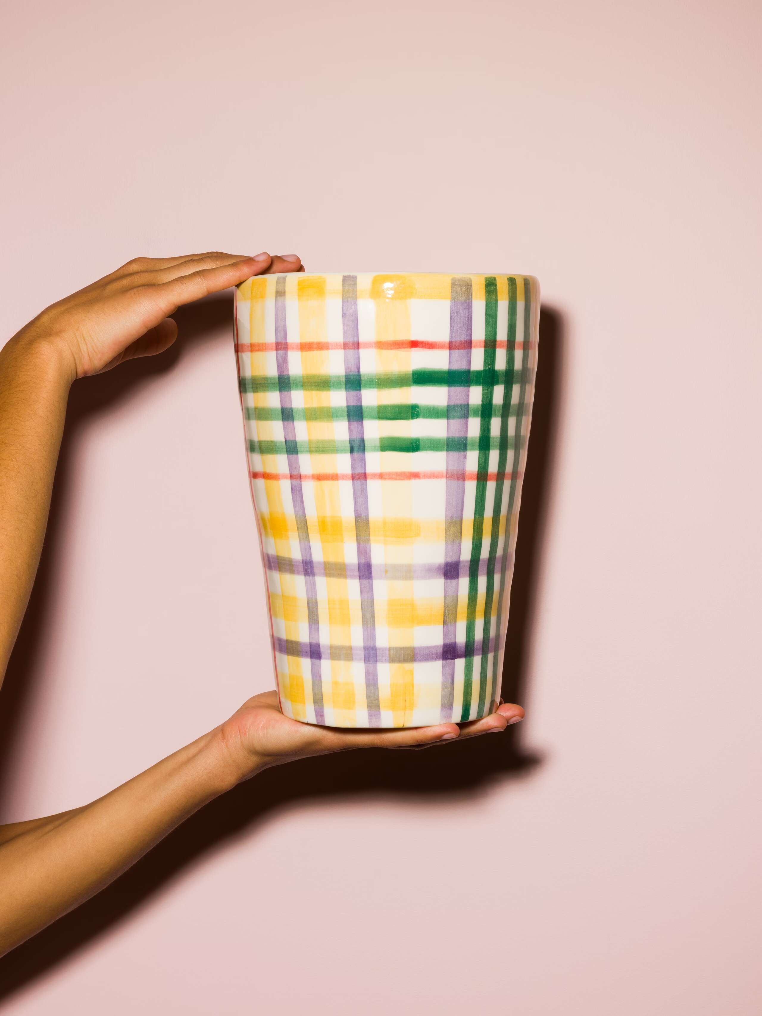 Picture of a medium sized hand painted vase