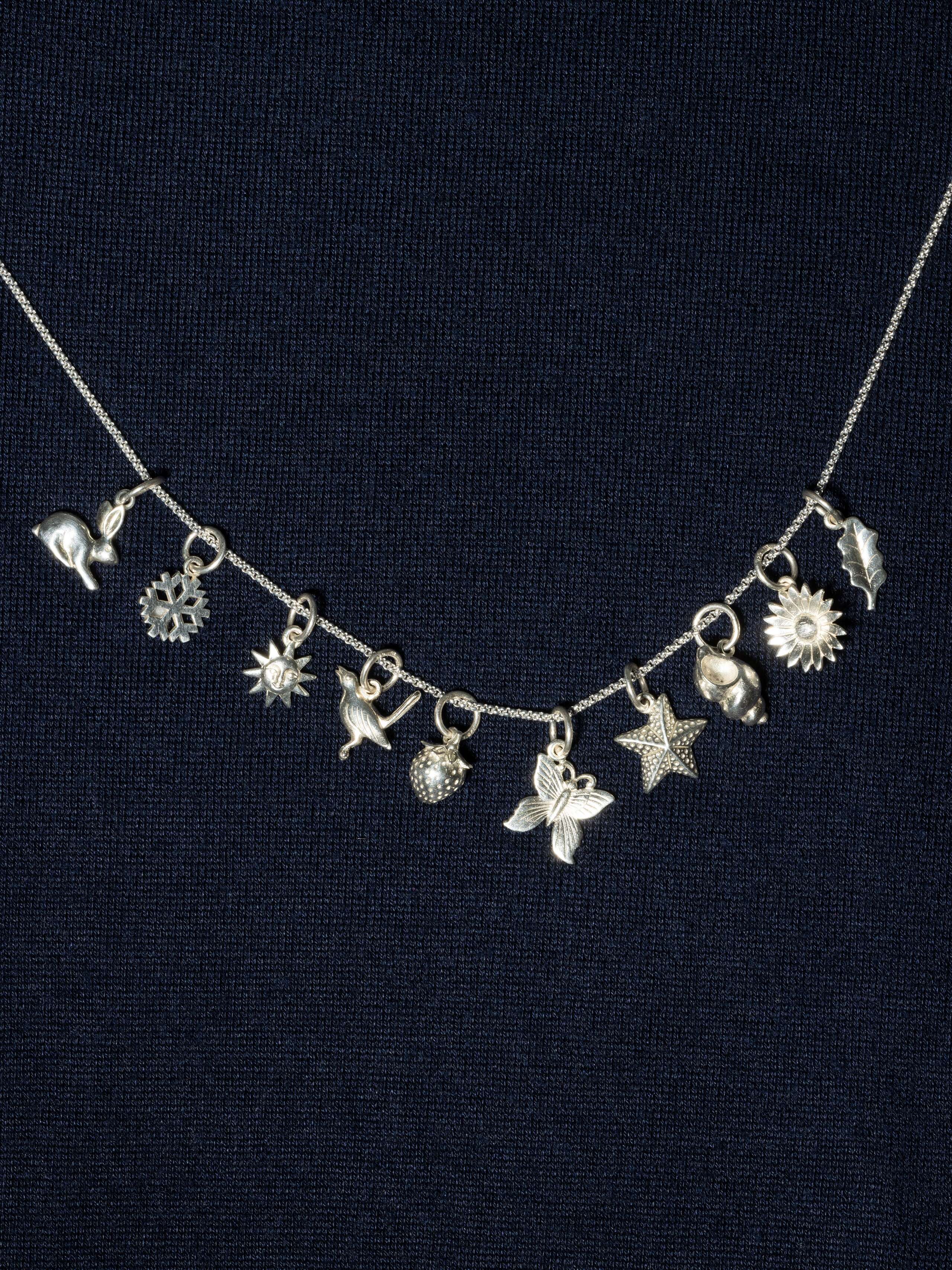 Picture of ten silver pendents