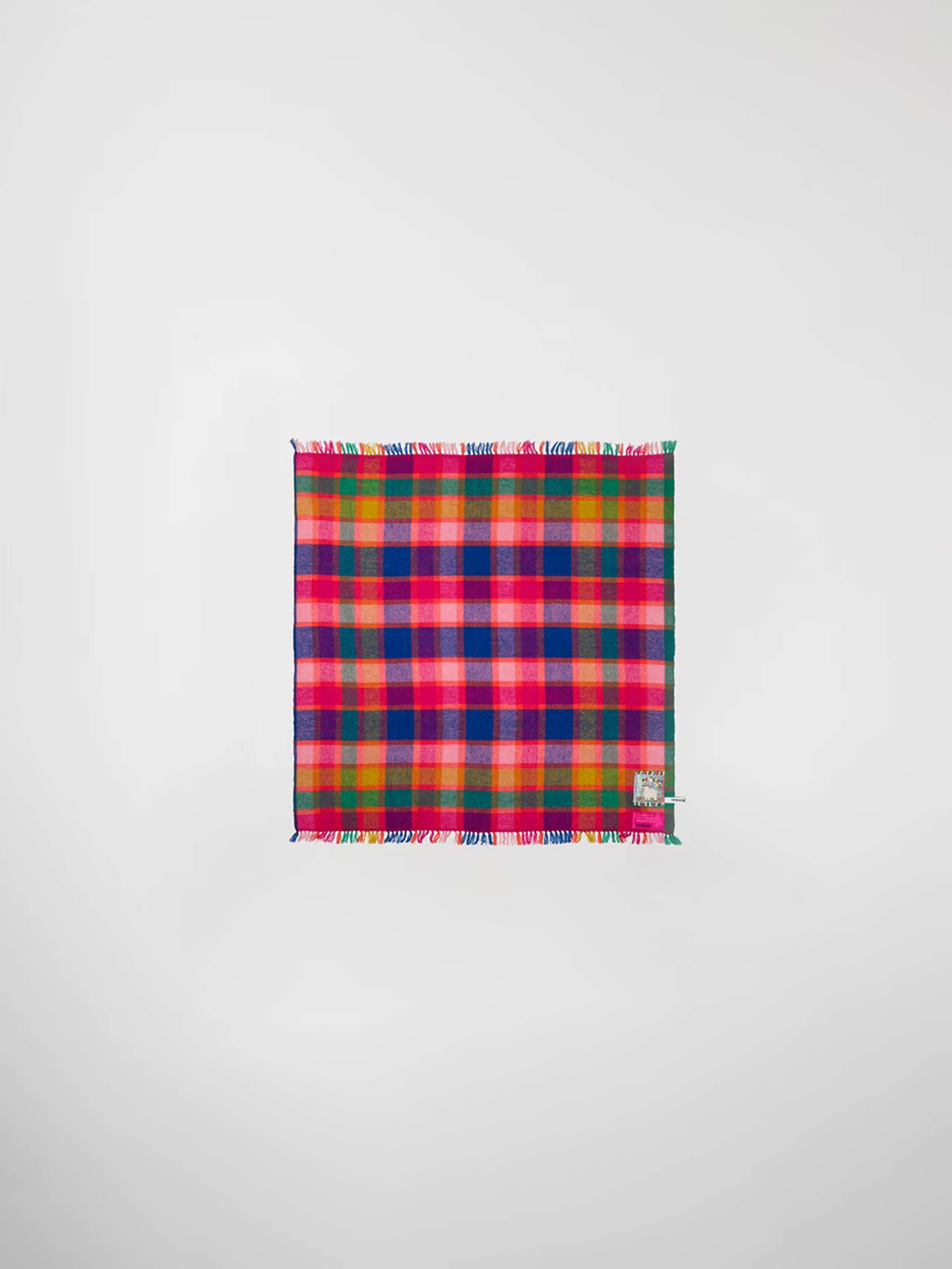 Blia mini stole cashmere in a firework check multicolour pattern