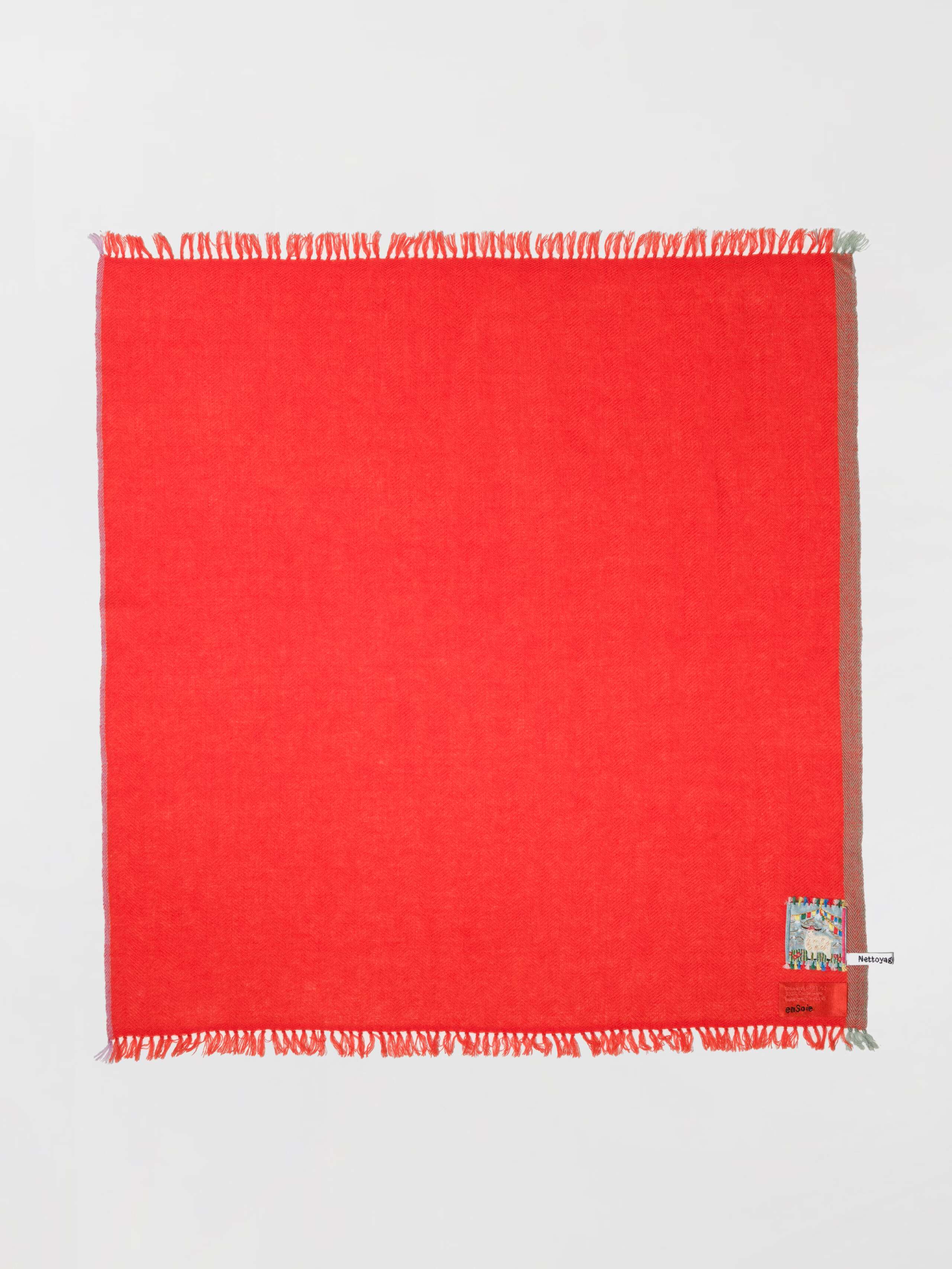 Picture of a warm red cashmere stole