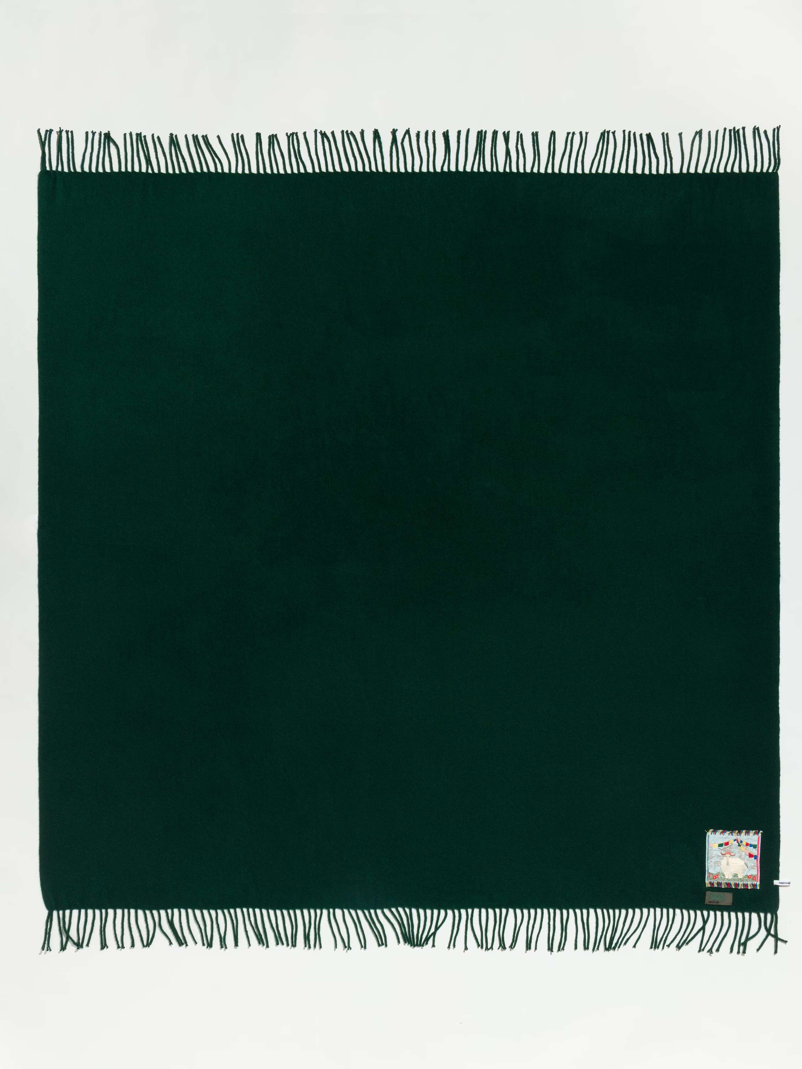 Picture of a warm dark green cashmere stole