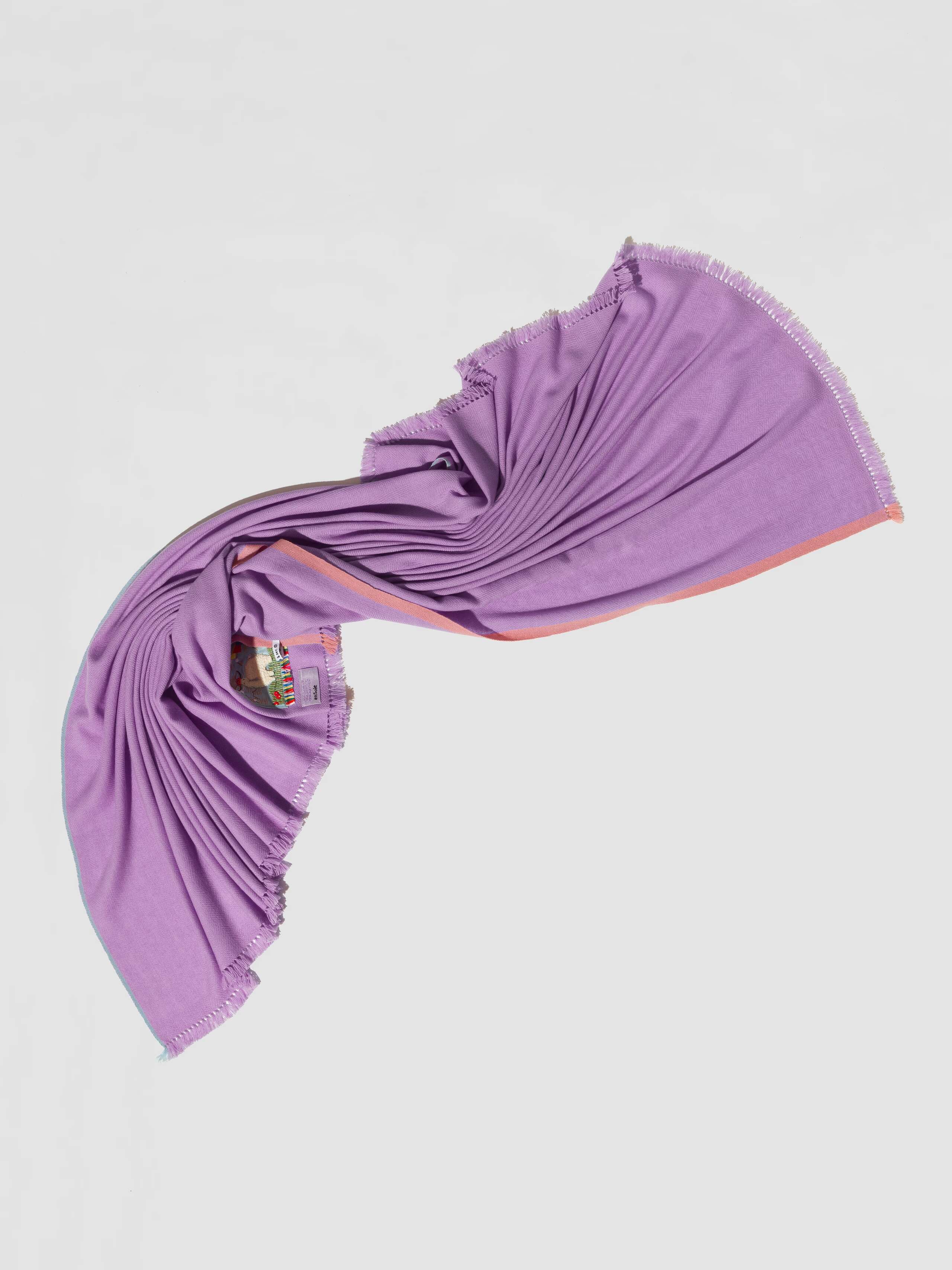 Picture of a purple cashmere stole