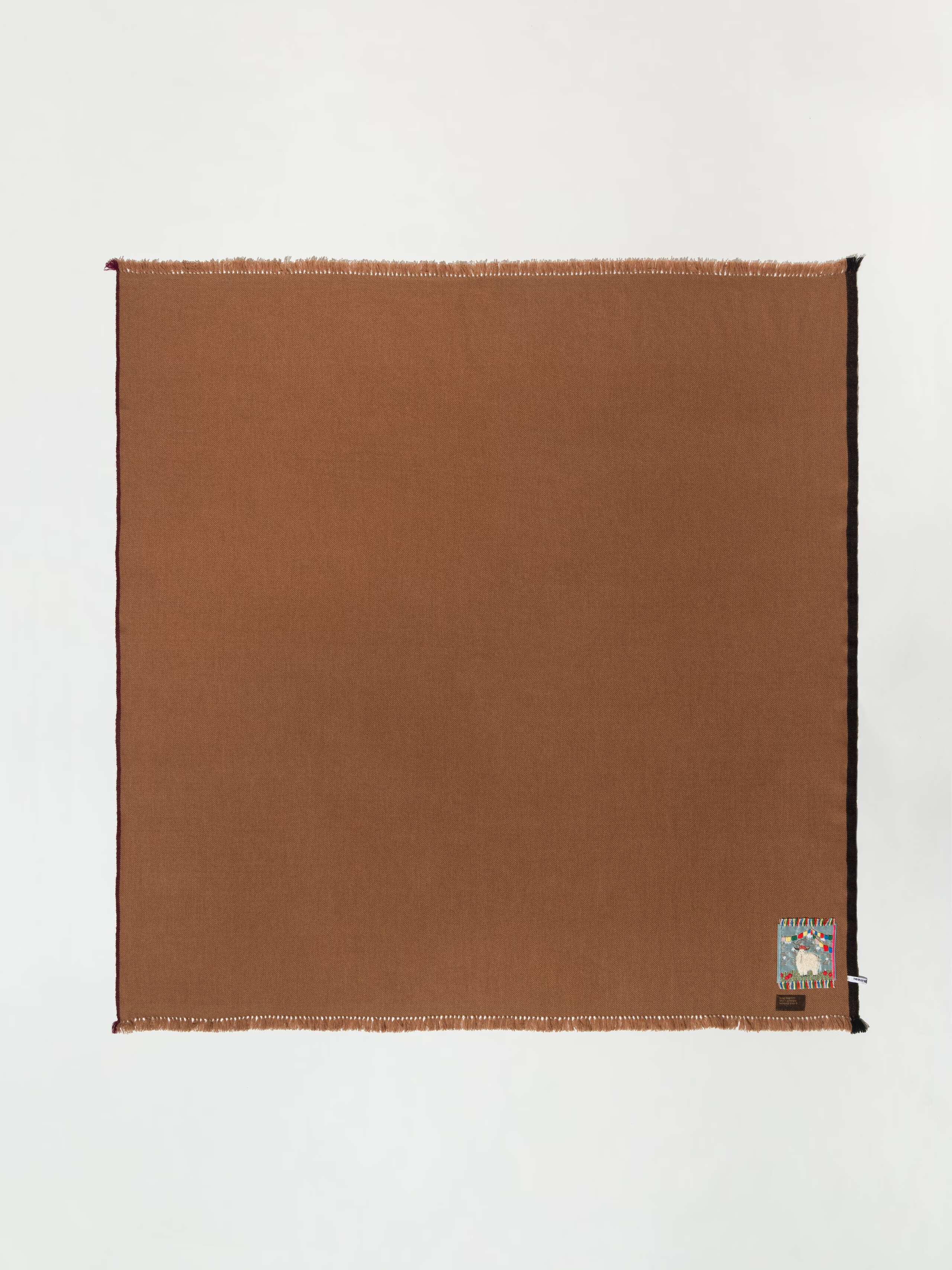 Picture of a beautiful cashmere scarf in a warm brown shade