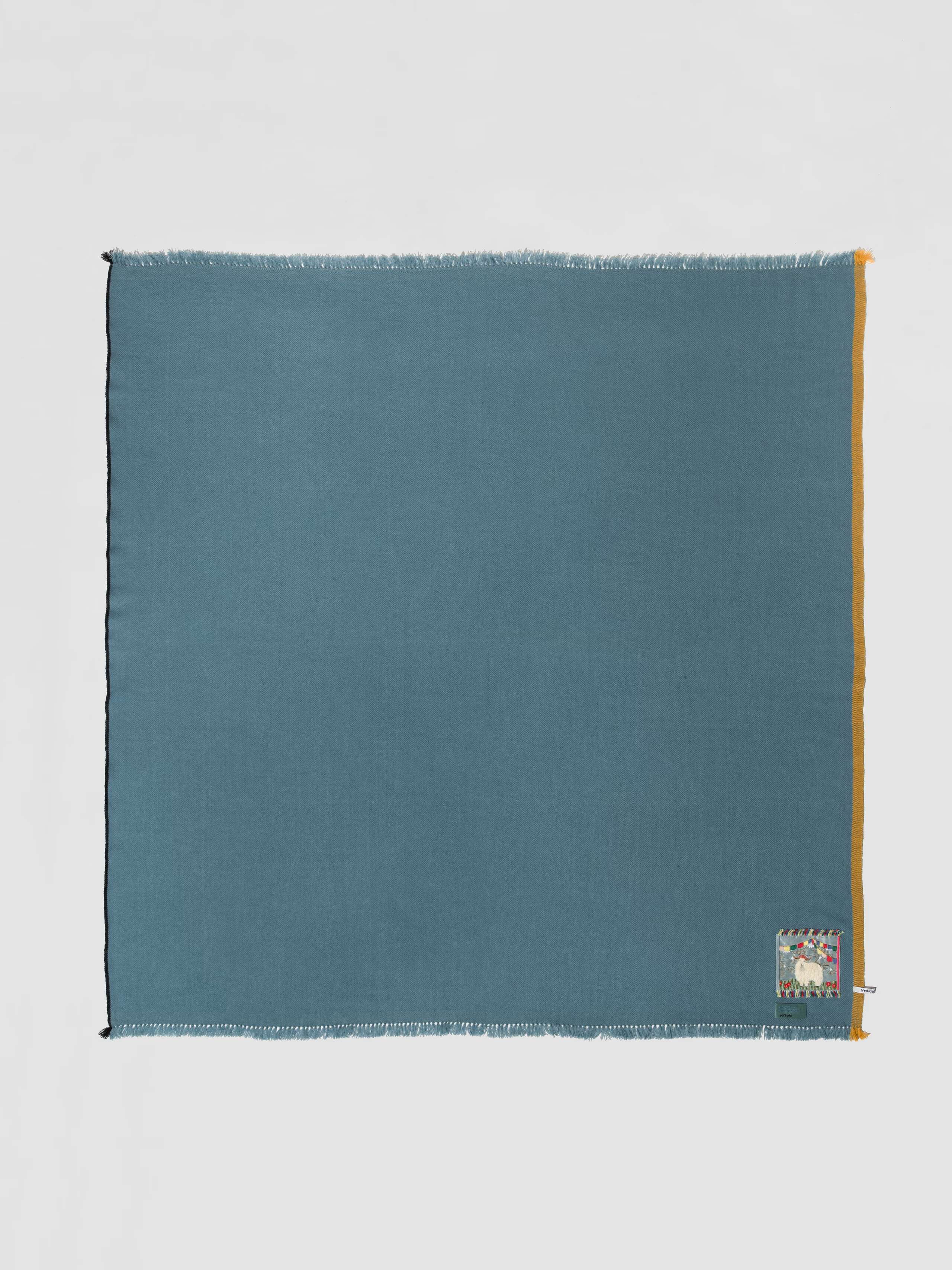 Picture of a blue cashmere stole