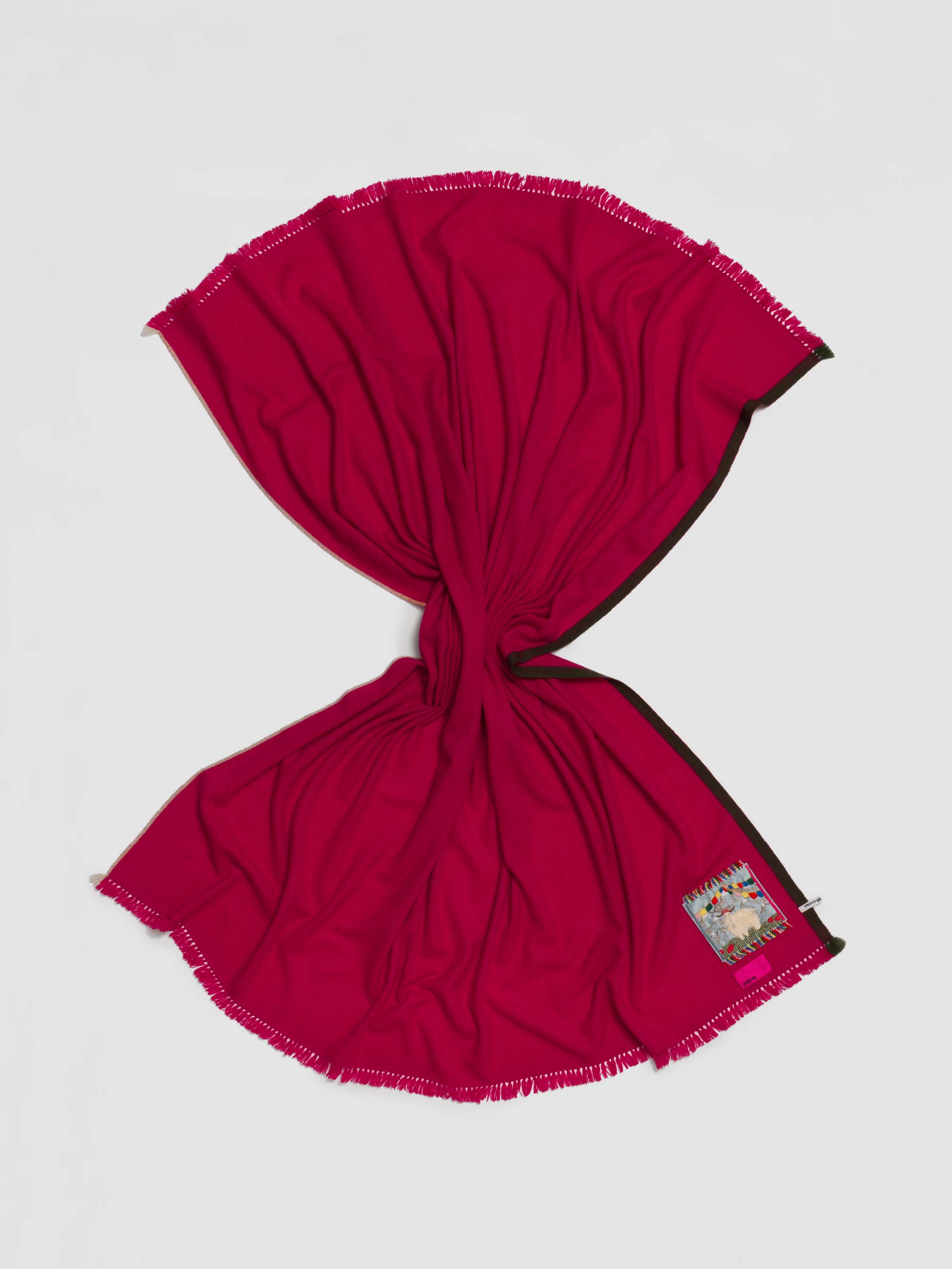 Picture of a bright pink cashmere stole