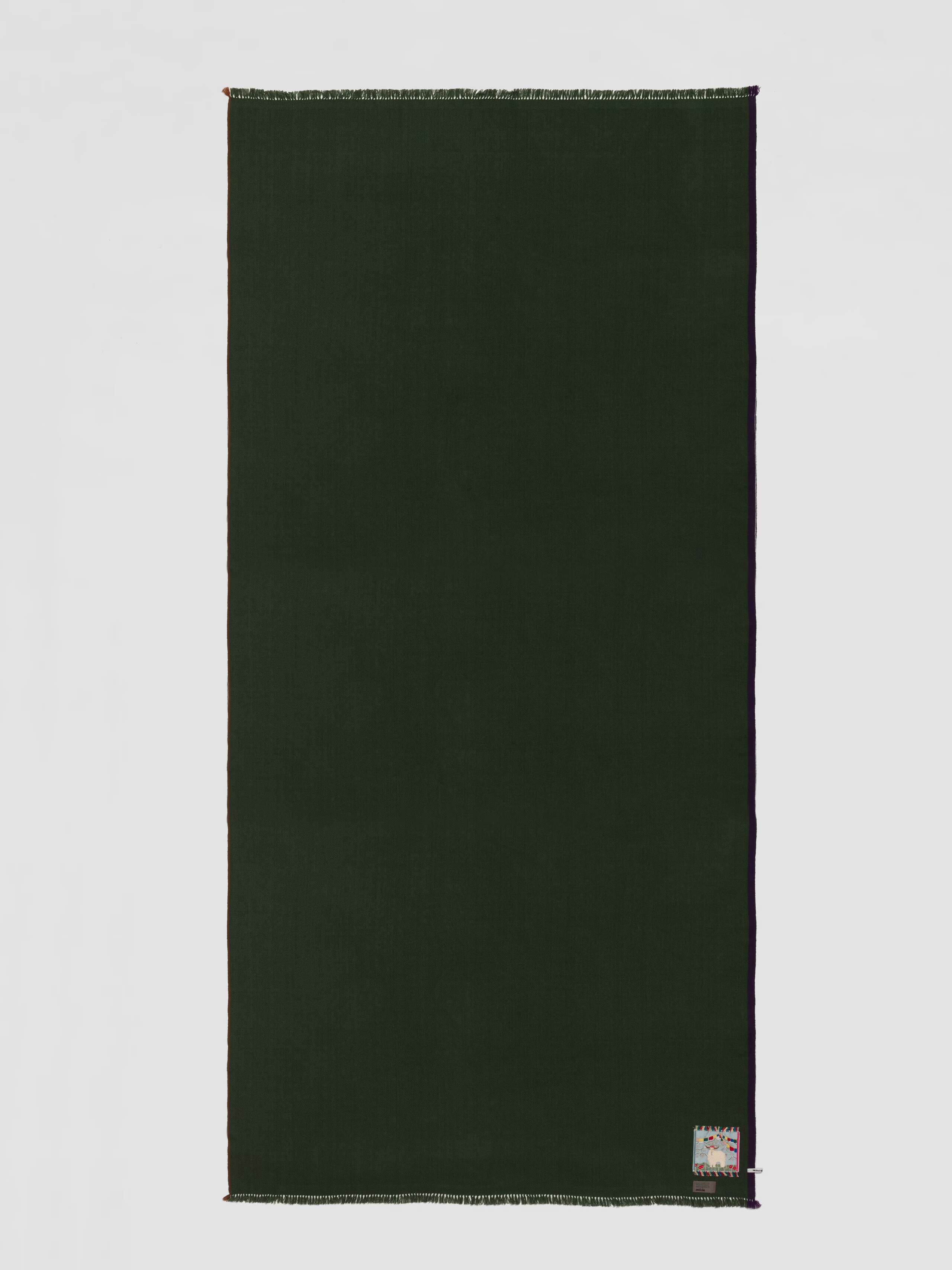 Picture of a dark green cashmere scarf
