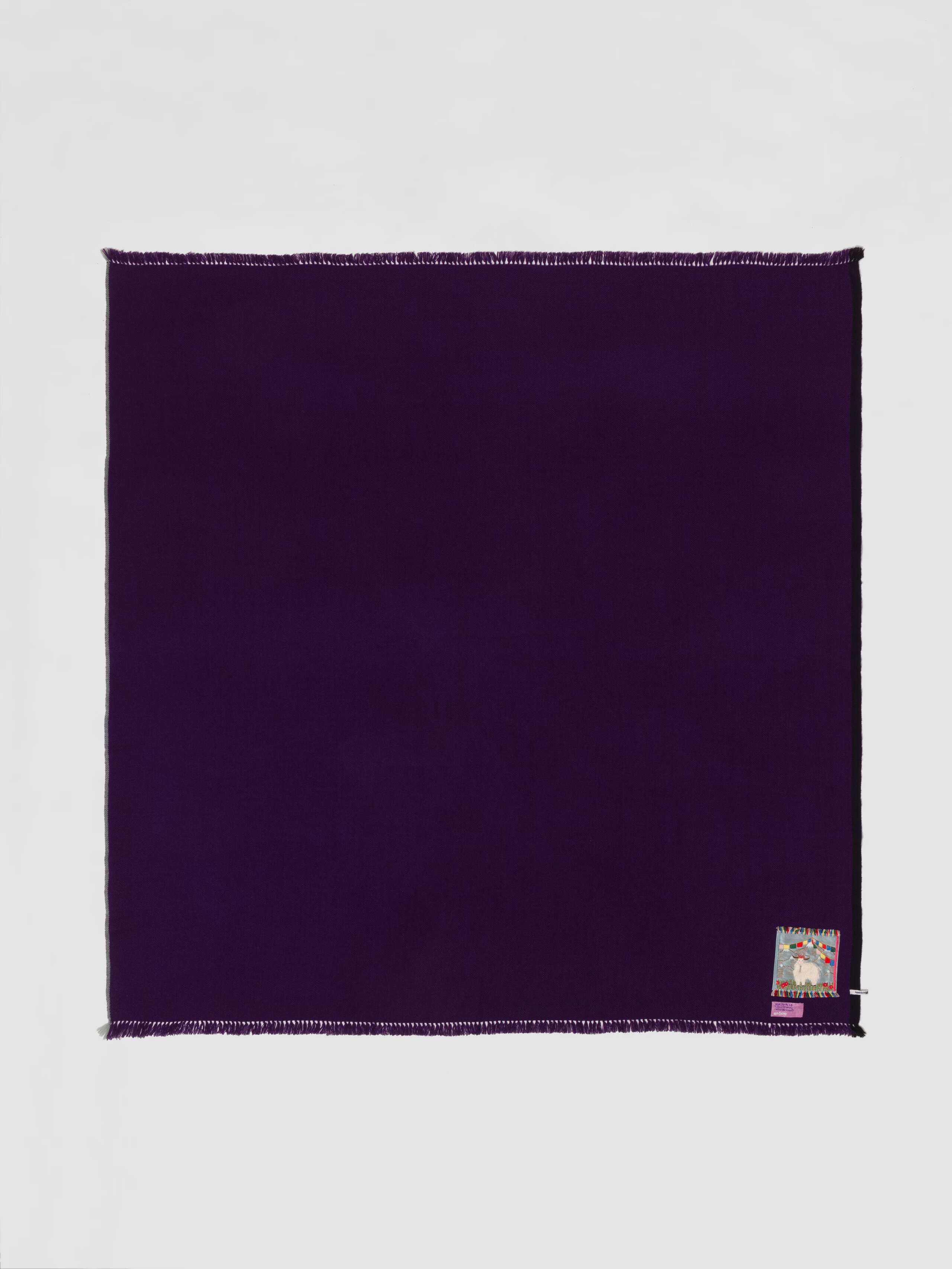 Picture of a beautiful cashmere stole in a deep purple shade