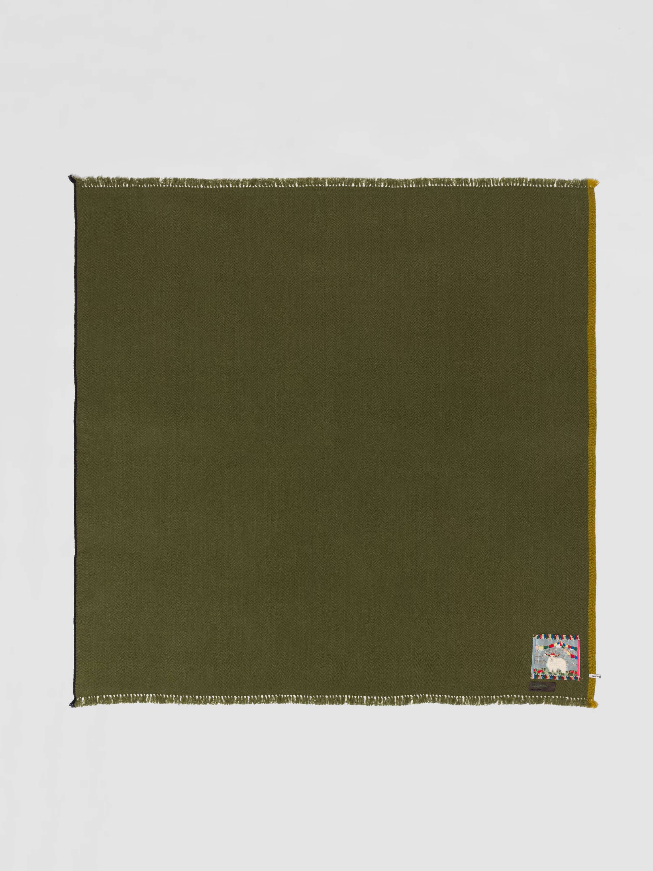 Picture of a warm green cashmere stole