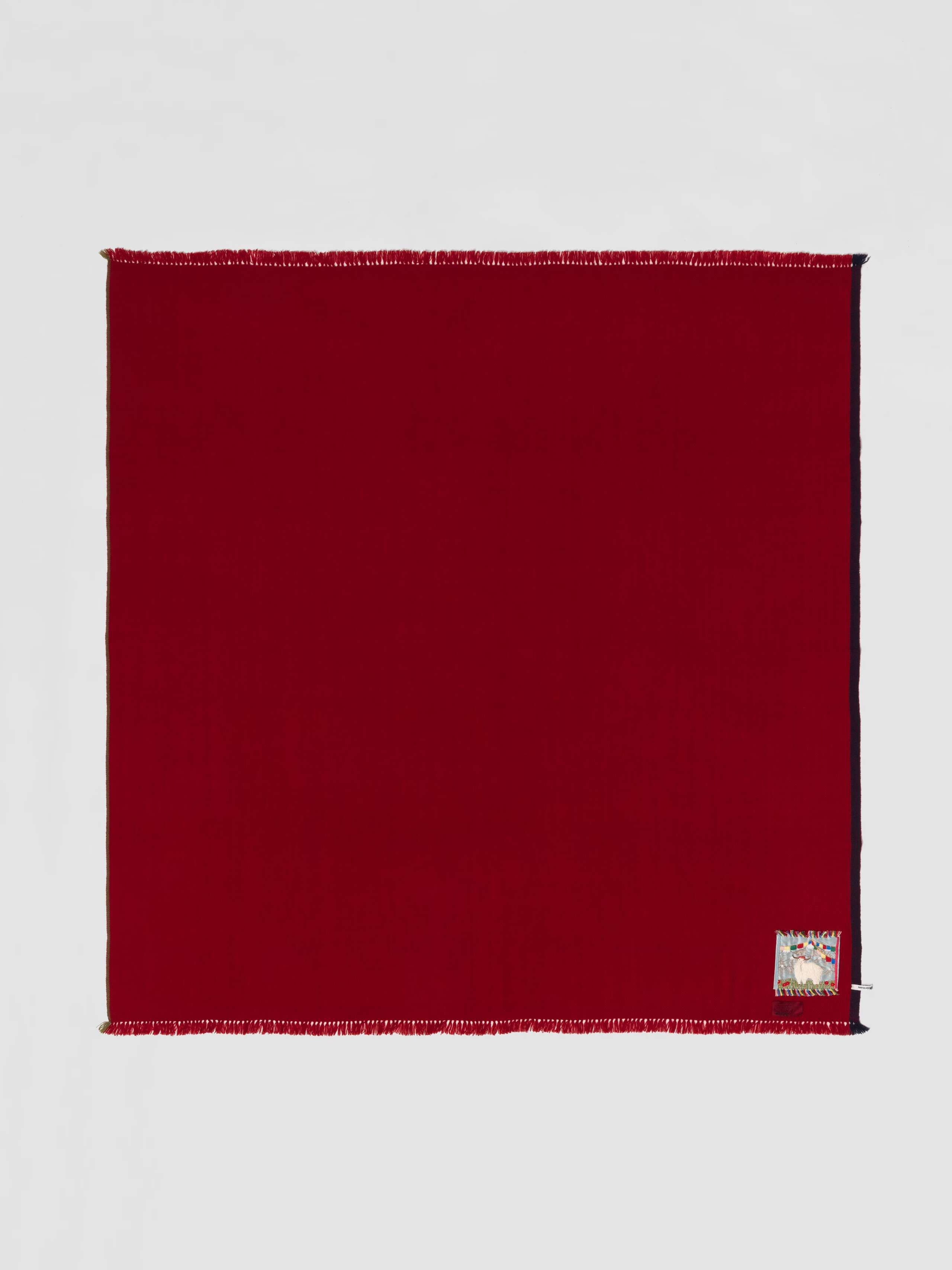 Picture of a red cashmere wool stole