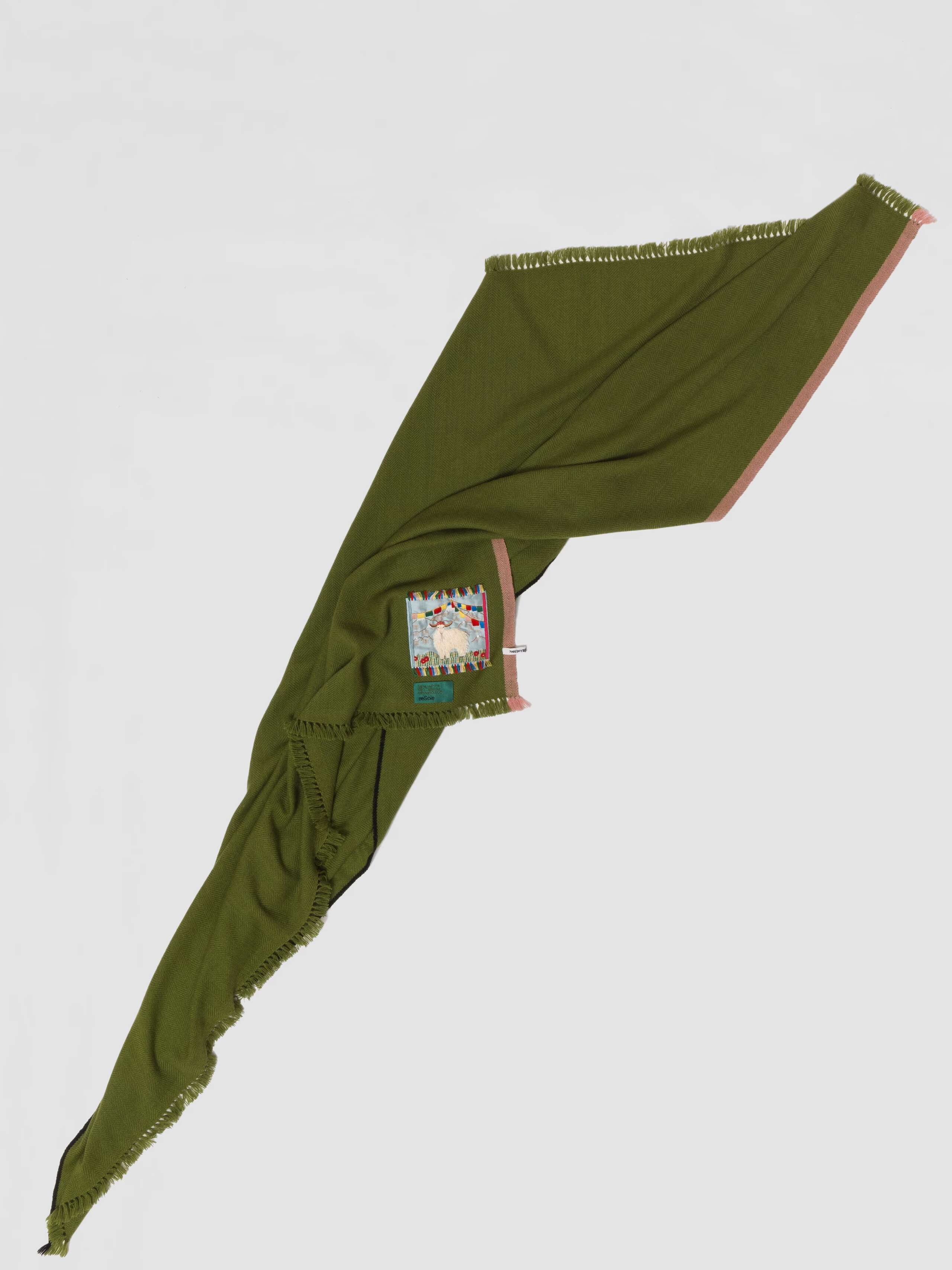 Picture of a green cashmere stole