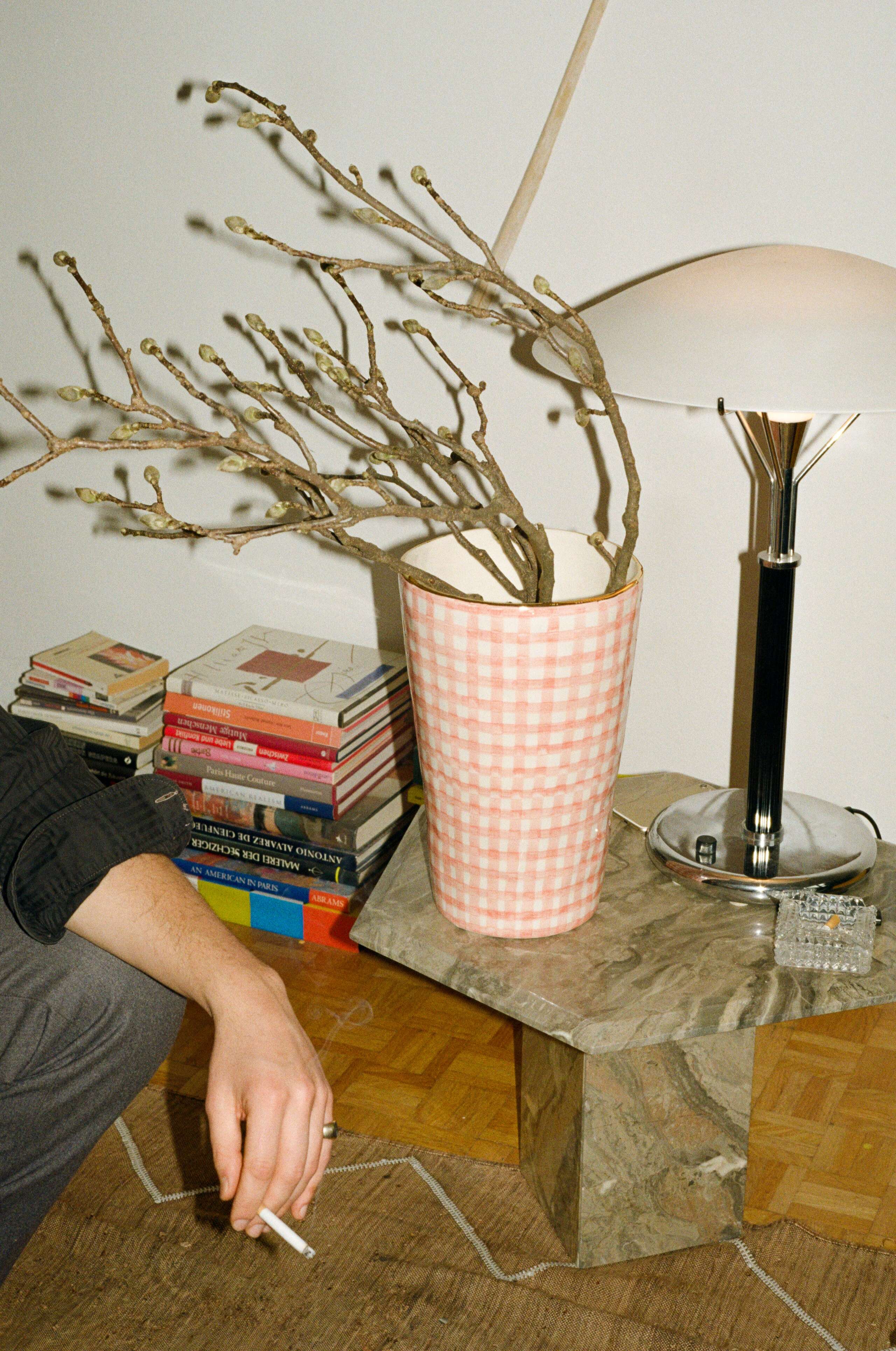enSoie vichy vase